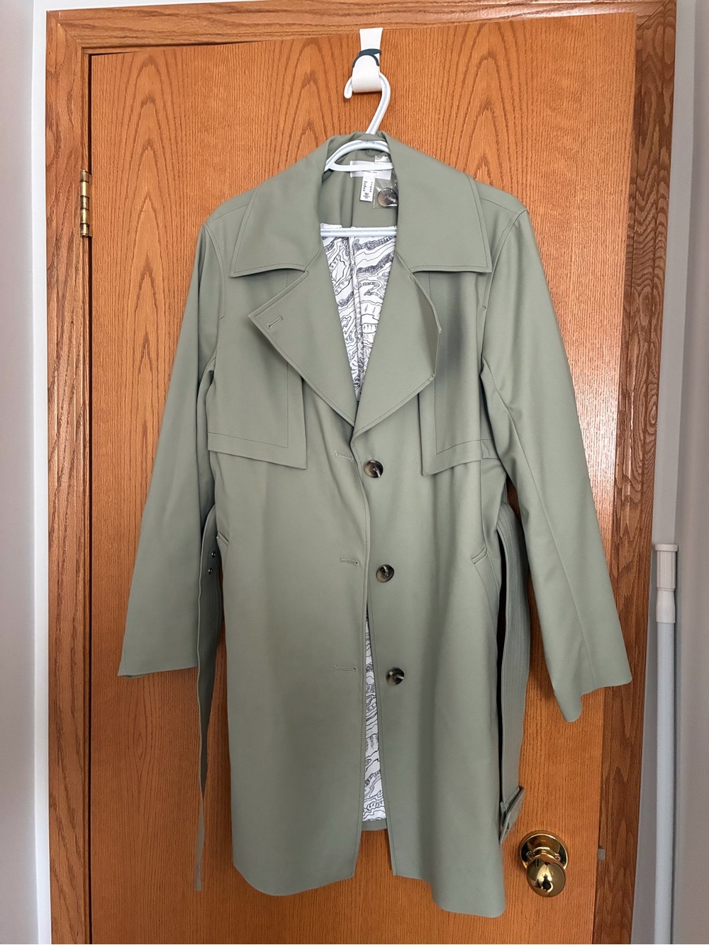 Addition Elle Olive Green Trench Coat with Belt Size X